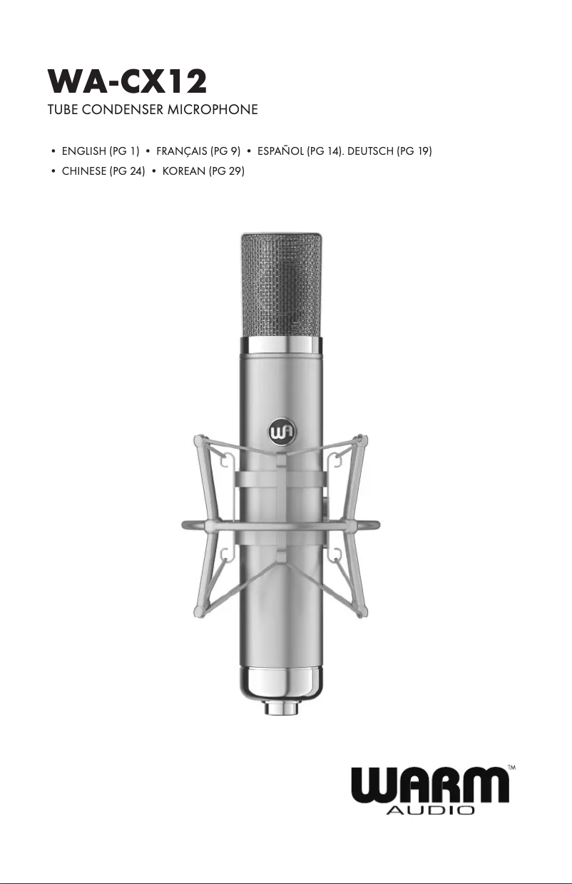 Imagen de la primera página del manual del dispositivo WA-CX12