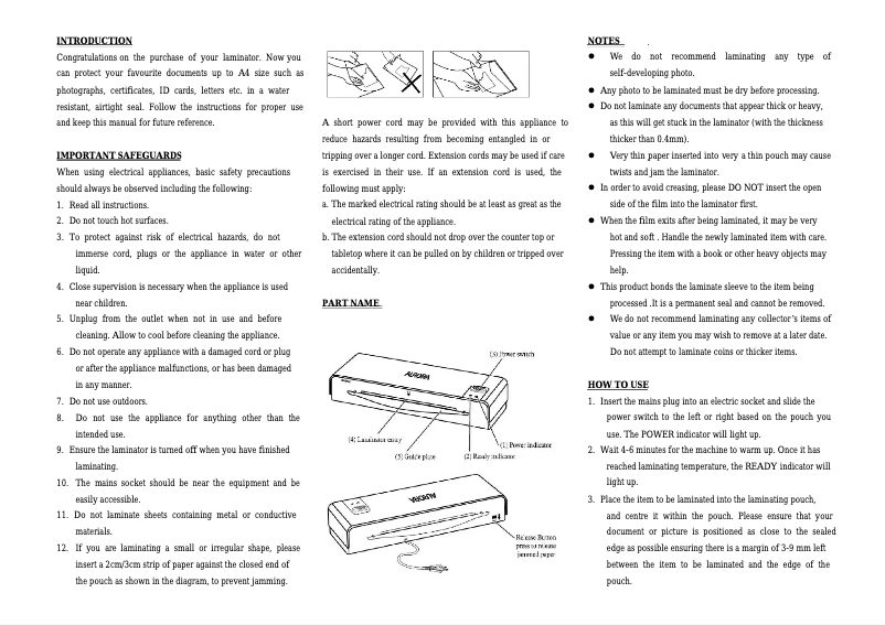 Imagen de la primera página del manual del dispositivo LM4221H