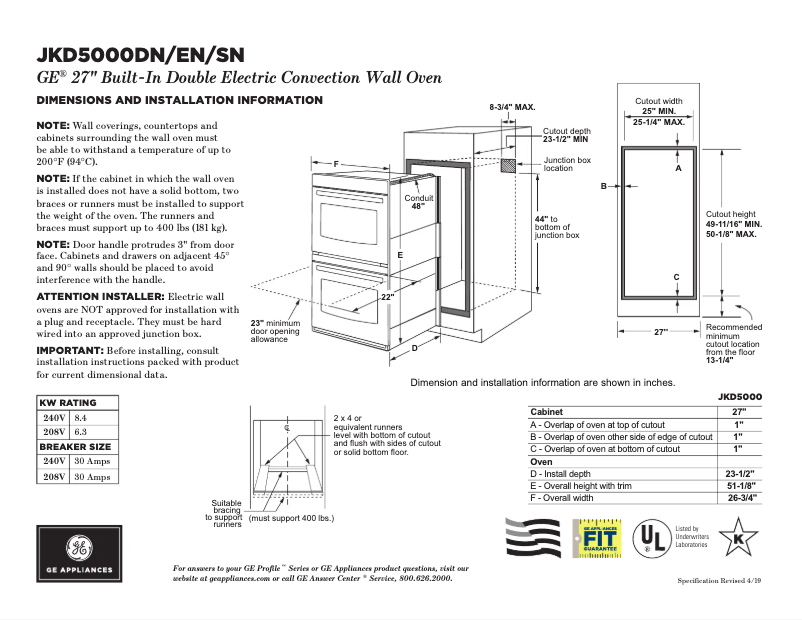 Imagen de la primera página del manual del dispositivo JKD5000DNWW
