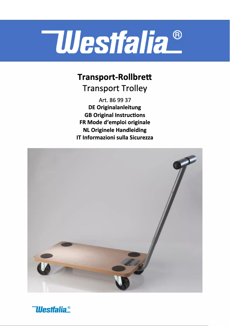 Página nº 1 - Manual de usuario Westfalia 869937