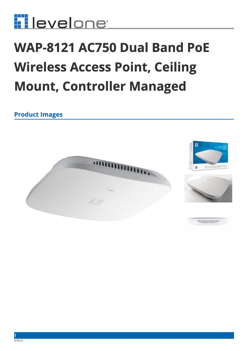 Imagen de la primera página del manual del dispositivo WAP-8121