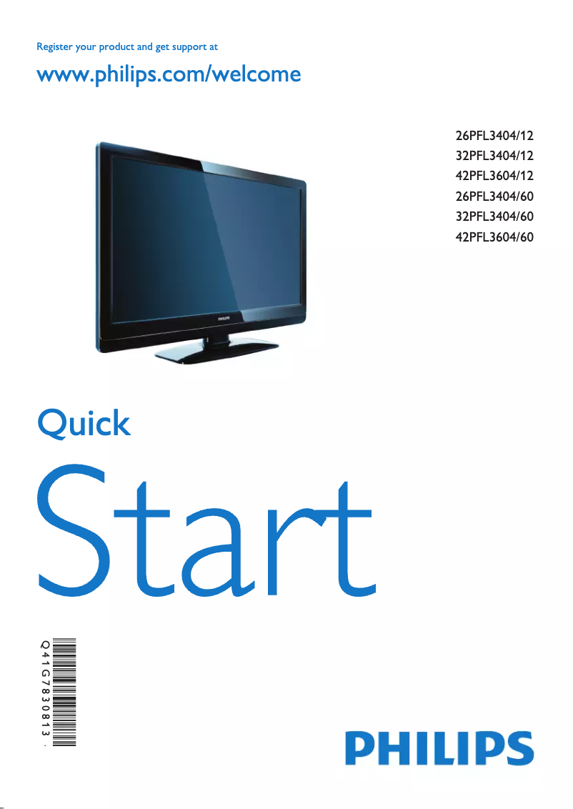 Imagen de la primera página del manual del dispositivo 32PFL3404