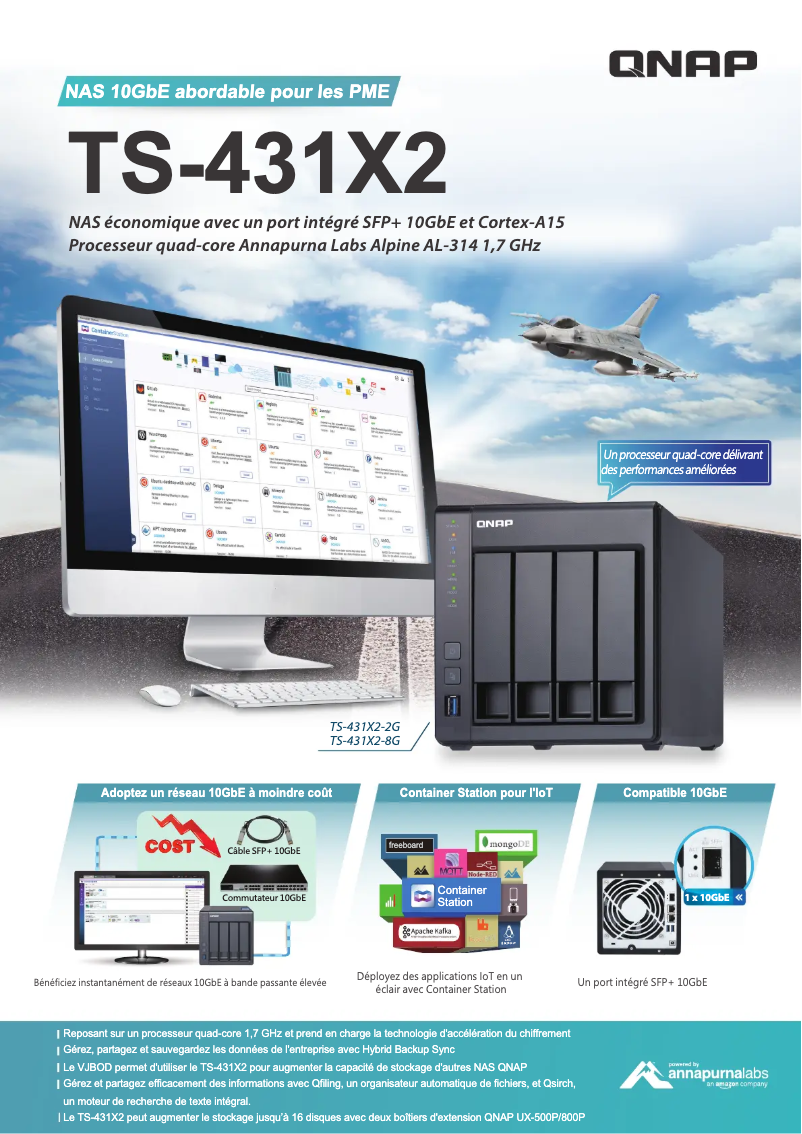 Página 1 del manual Ficha técnica QNAP TS-431X2