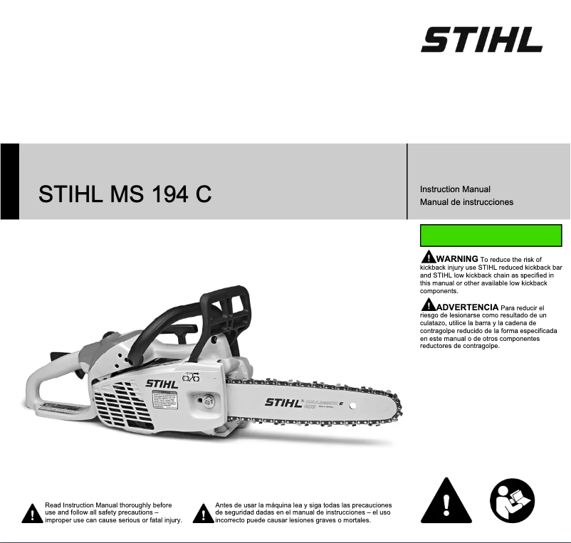 Página 1 del manual Manual de usuario Stihl MS 194 C-E