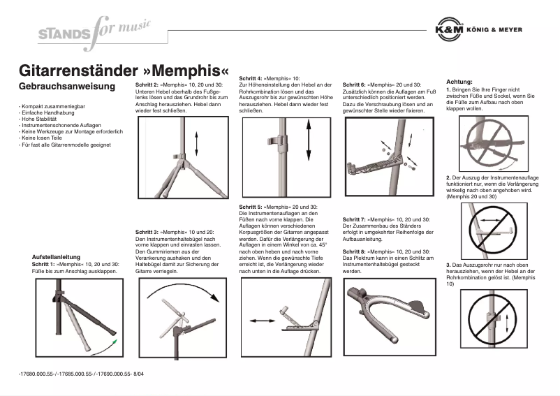 Página 1 del manual Manual de usuario K&M 17680 Memphis