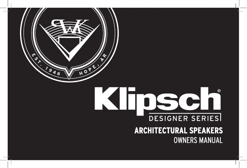 Página 1 del manual Manual de instrucciones Klipsch DS-180CSM