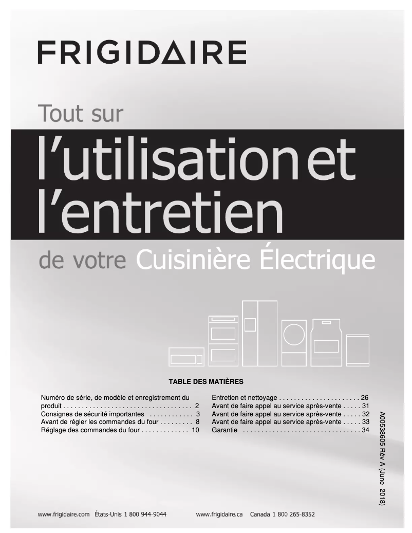 Página 1 del manual Manual de usuario Frigidaire FPET3077RF