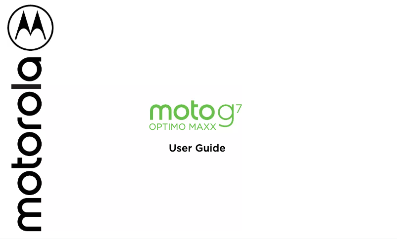 Imagen de la primera página del manual del dispositivo Moto G7 Optimo Maxx