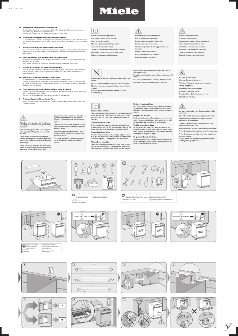 Página 1 del manual Instrucciones / montaje Miele G 5000 i Active