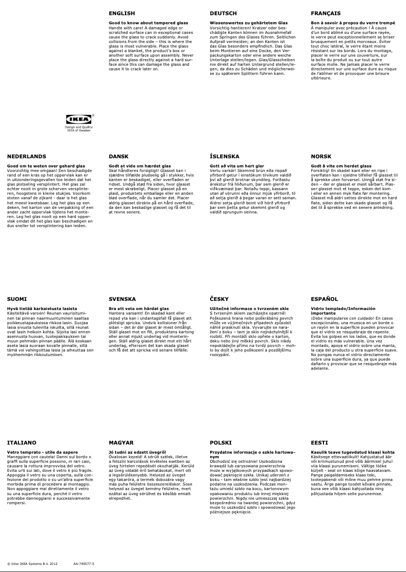 Página 1 del manual Manual de usuario Ikea BILLY 102.867.52