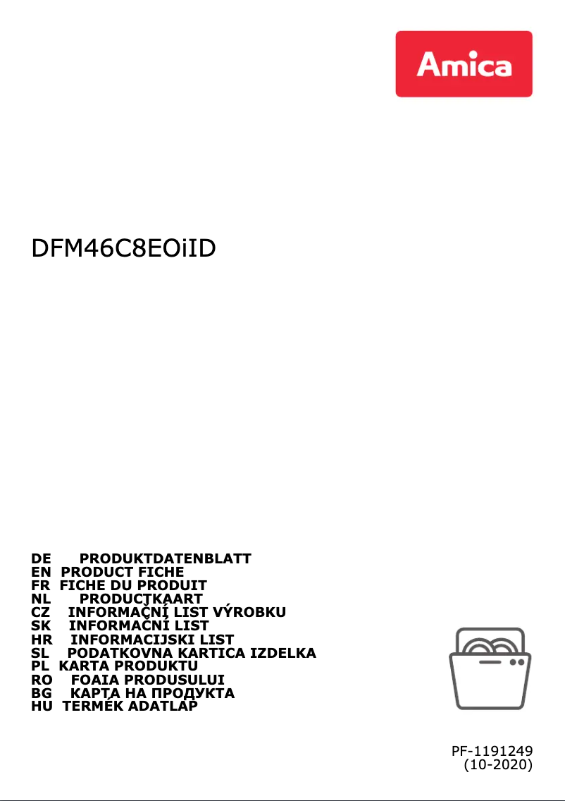 Página nº 1 - Ficha técnica Amica DFM46C8EOiID