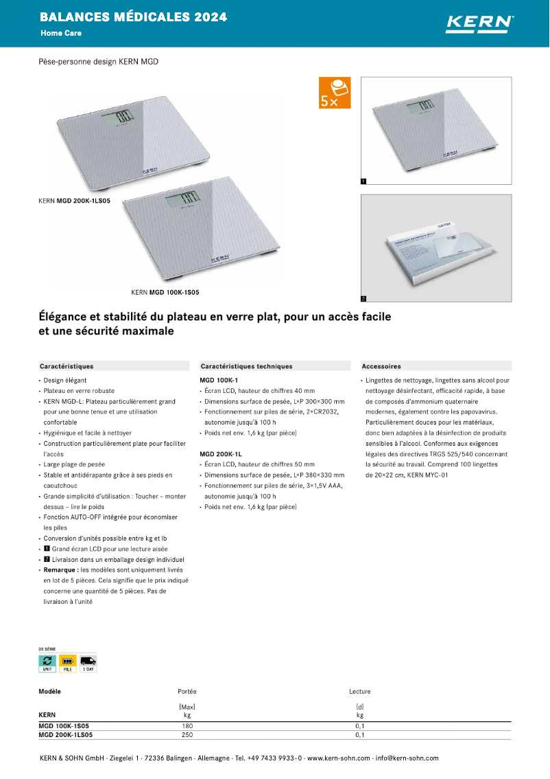 Página 1 del manual Folleto Kern MGD 200K-1LS05