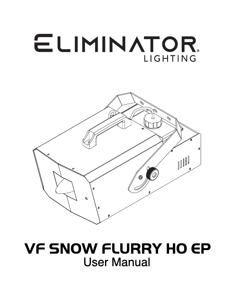 Imagen de la primera página del manual del dispositivo VF Snow Flurry HO EP
