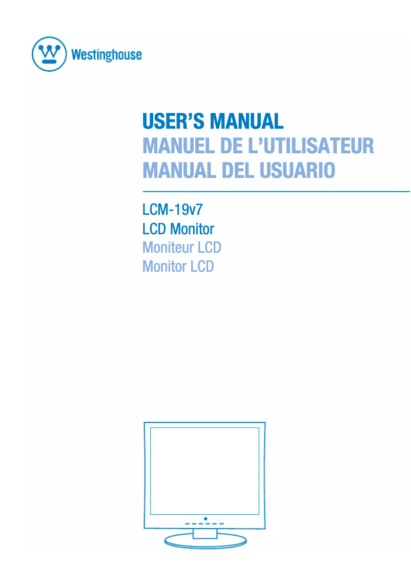 Página nº 1 - Manual de usuario Westinghouse LCM-19v7
