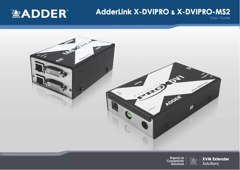Página 1 del manual Manual de usuario Adder Link X-DVI PRO