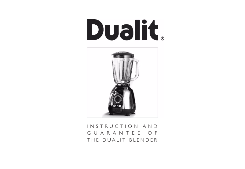 Página 1 del manual Manual de usuario Dualit Blender Pro