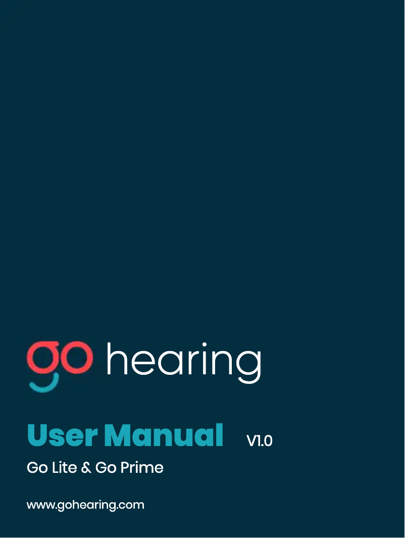 Página 1 del manual Manual de usuario Go Hearing Go Prime