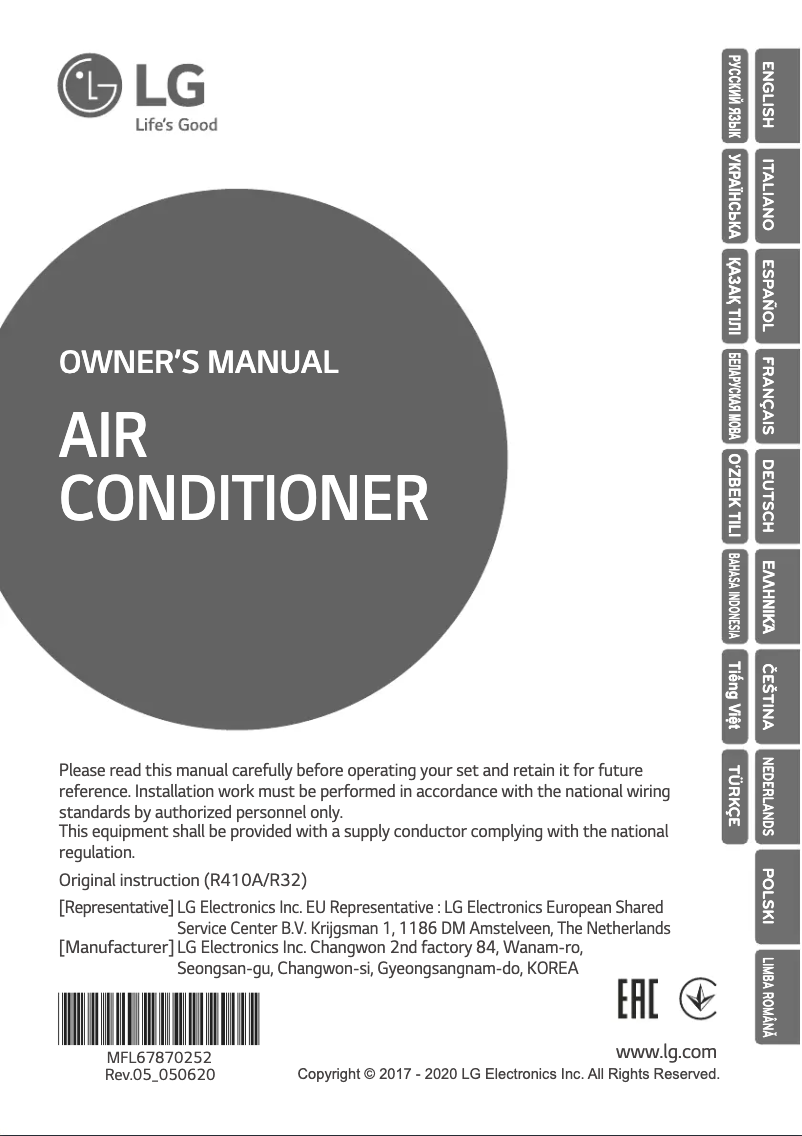 Imagen de la primera página del manual del dispositivo ARNU28GTBB4
