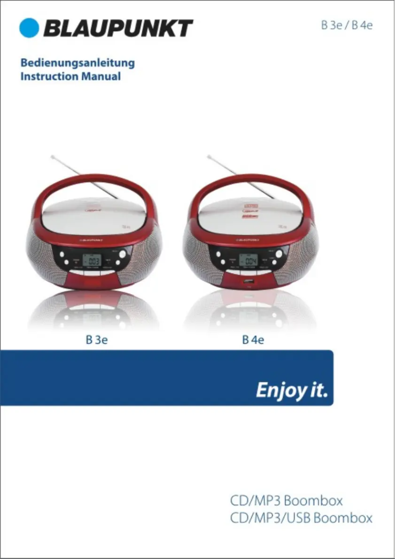Página 1 del manual Manual de usuario Blaupunkt B 3e
