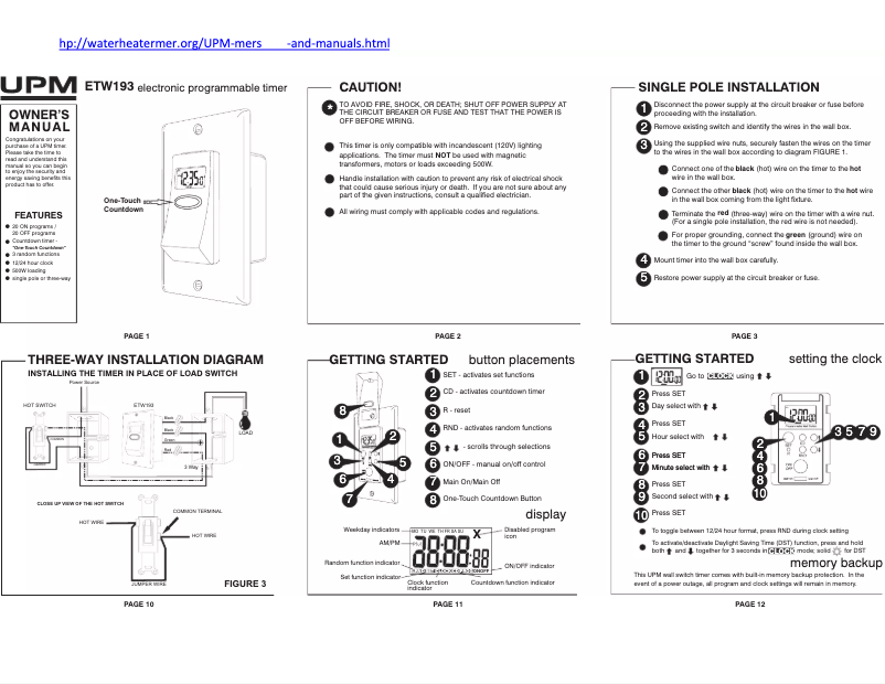 Página 1 del manual Manual de usuario UPM ETW193