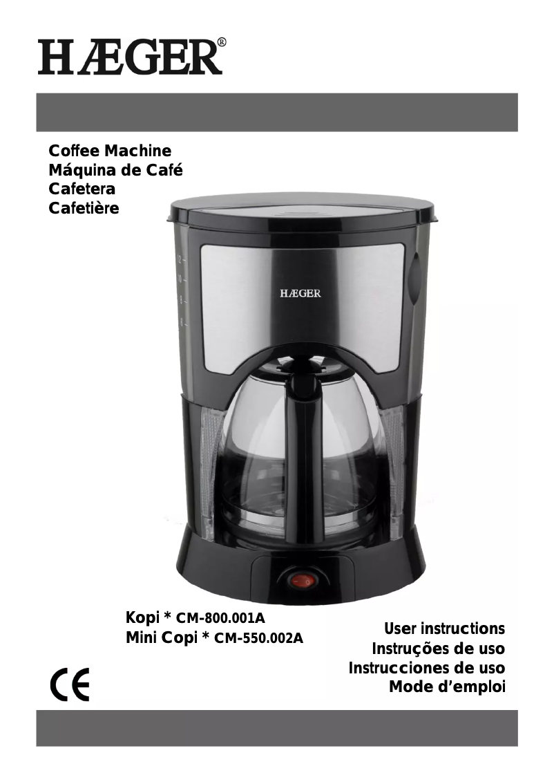 Página 1 del manual Manual de usuario Haeger Mini Kopi CM-550.002A