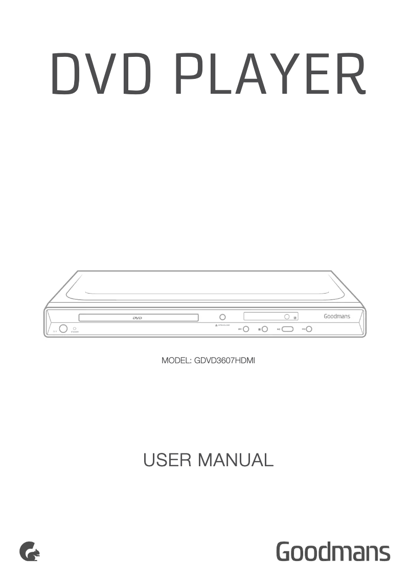 Página 1 del manual Manual de usuario Goodmans GDVD3607HDMI
