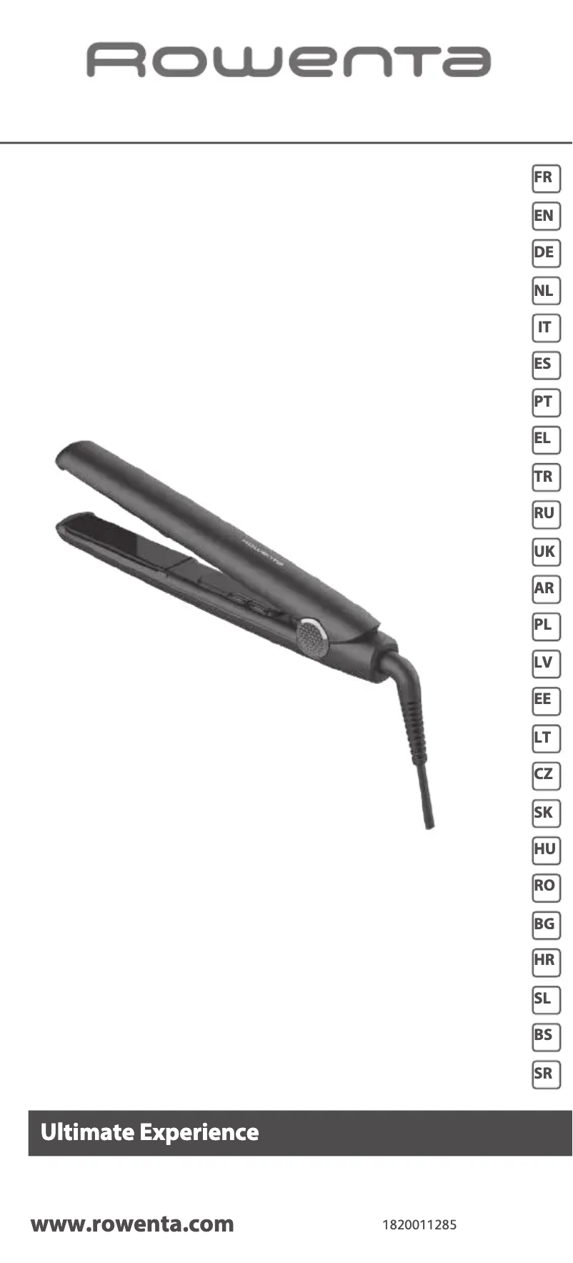 Página 1 del manual Manual de usuario Rowenta Ultimate Experience SF8230