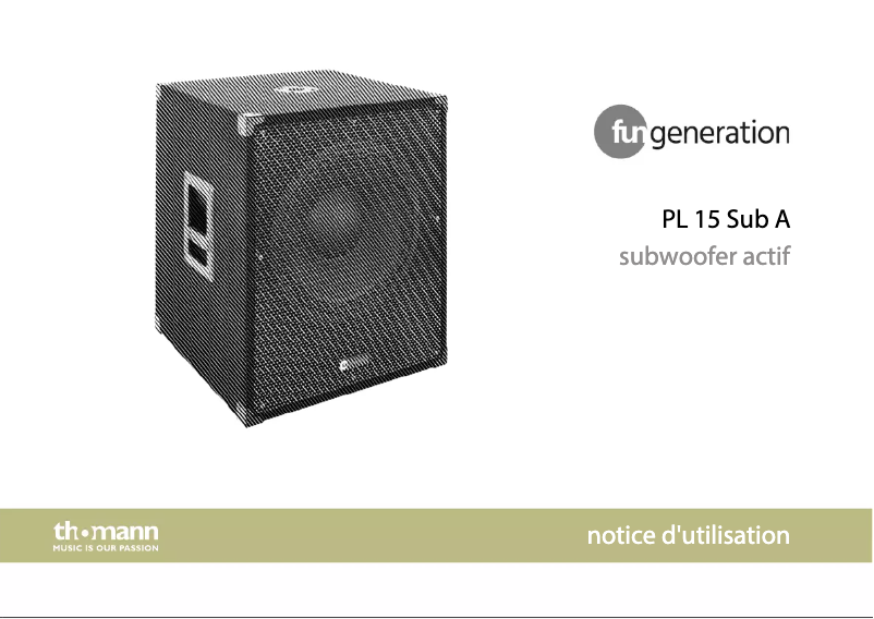 Página nº 1 - Manual de usuario Fun Generation PL 15 Sub A