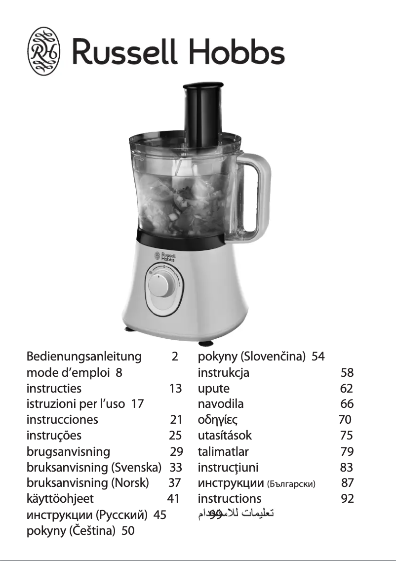 Página 1 del manual Manual de usuario Russell Hobbs 19005