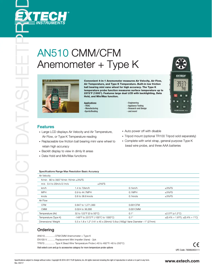 Imagen de la primera página del manual del dispositivo AN510