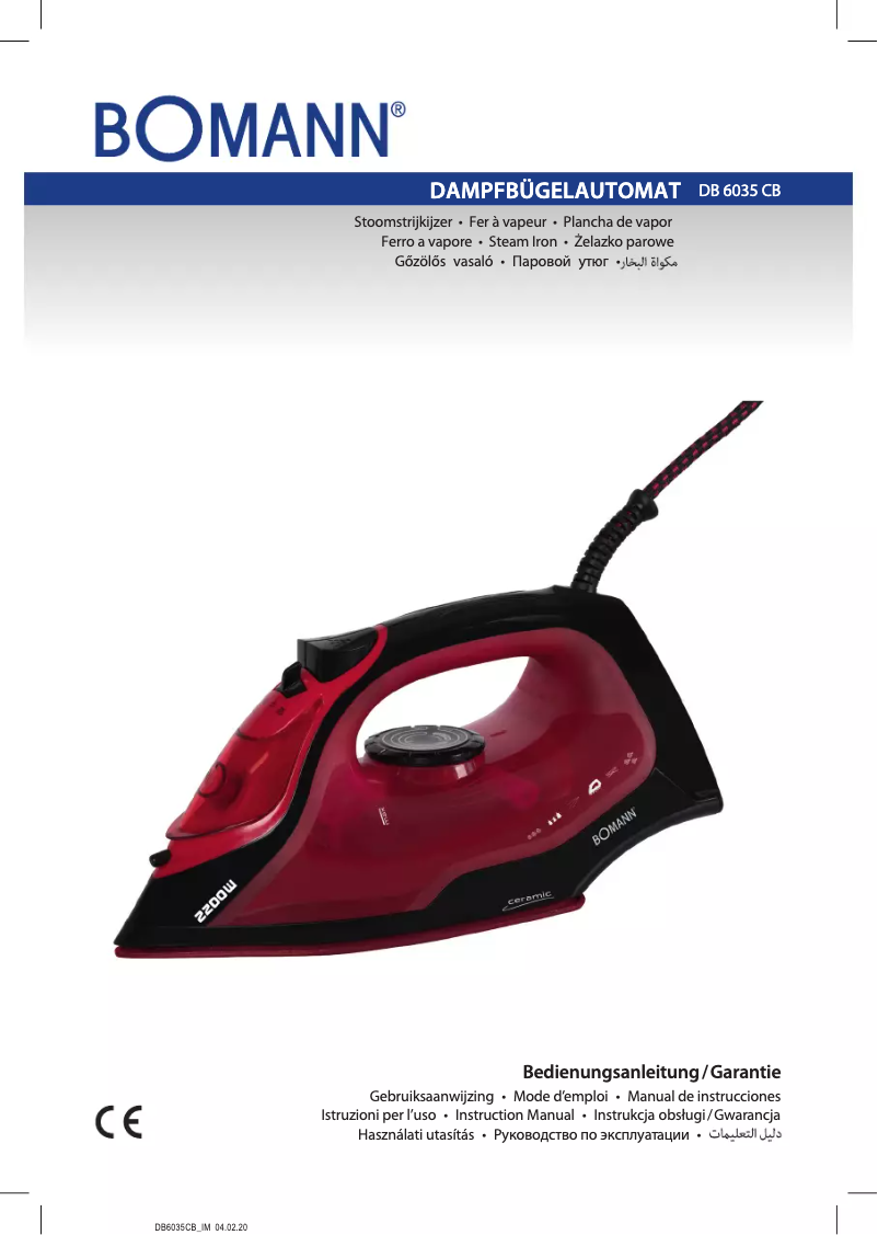 Imagen de la primera página del manual del dispositivo DB 6035 CB