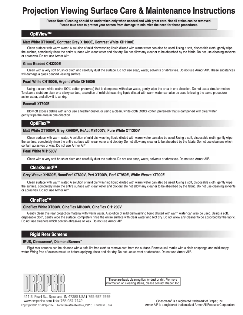 Página 1 del manual Manual de usuario Draper Consul