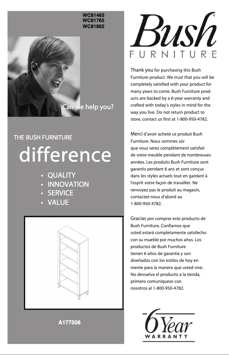 Página 1 del manual Manual de usuario Bush WC81765