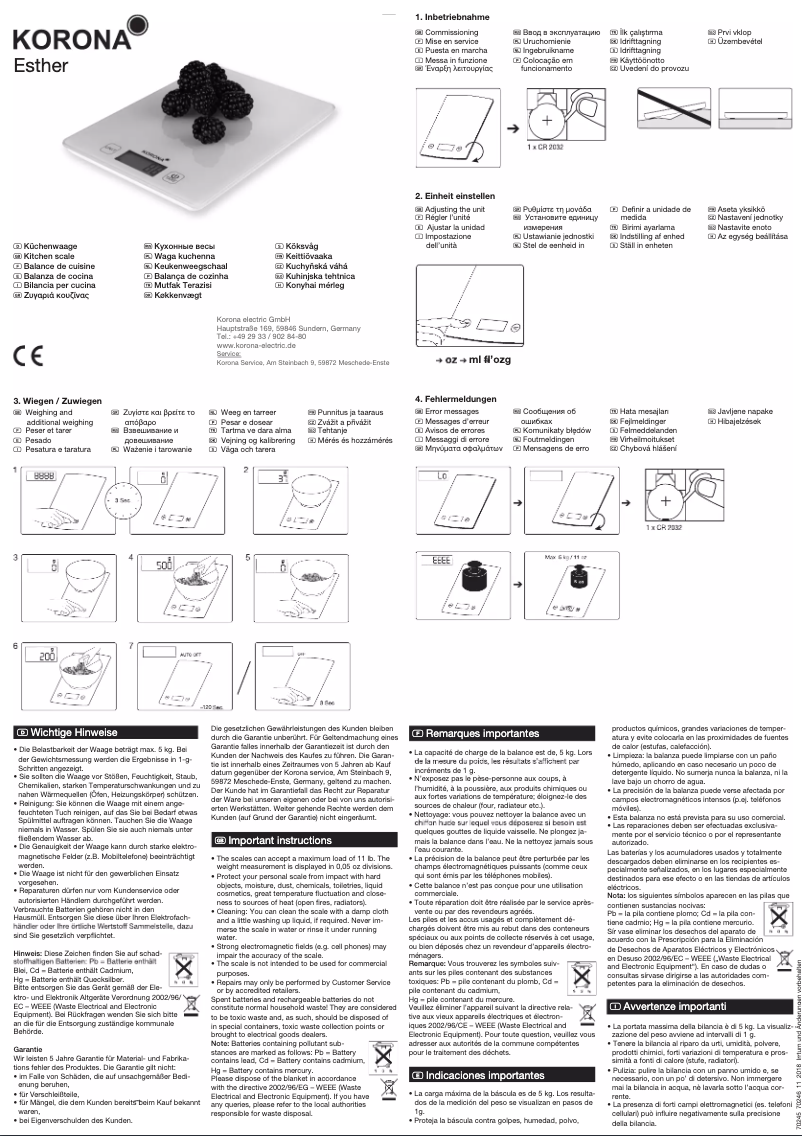 Página nº 1 - Manual de usuario Korona Esther 70246