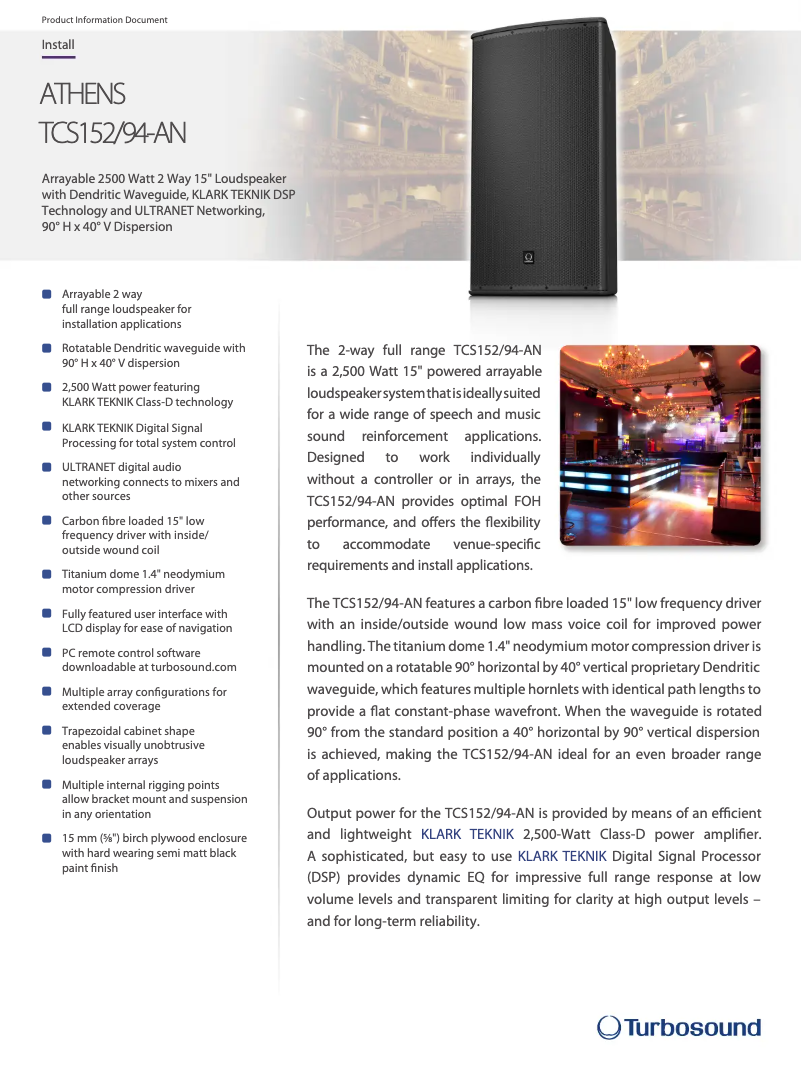 Imagen de la primera página del manual del dispositivo TCS152/94-AN