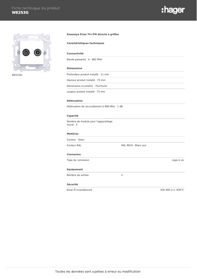 Imagen de la primera página del manual del dispositivo WE253G
