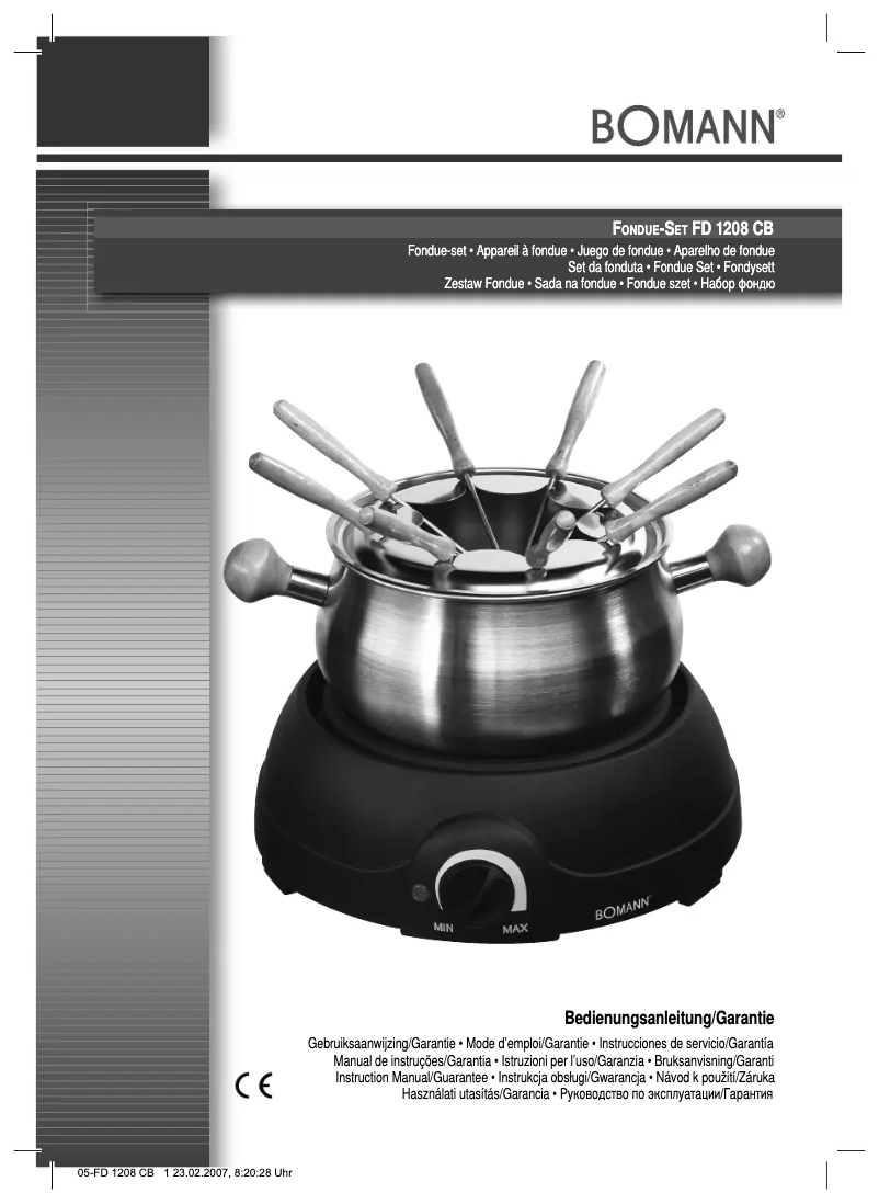 Página 1 del manual Manual de usuario Bomann FD 1208