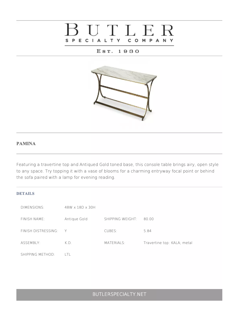 Página 1 del manual Manual de usuario Butler Pamina 9324355