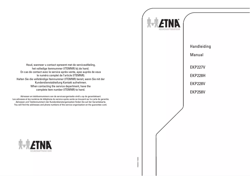 Imagen de la primera página del manual del dispositivo EKP227V