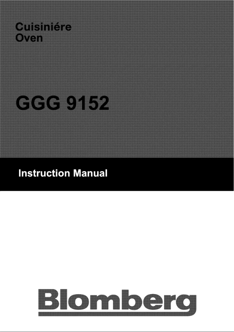 Página 1 del manual Manual de usuario Blomberg GGG 9152
