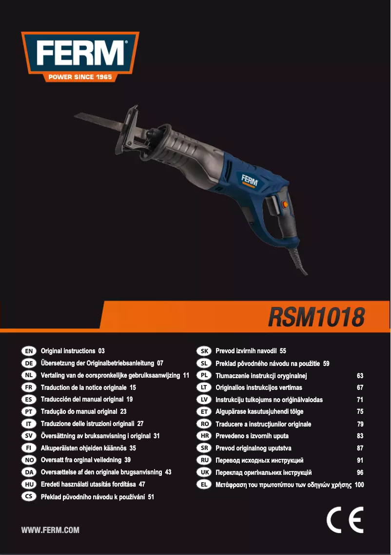 Página 1 del manual Manual de usuario Ferm RSM1018