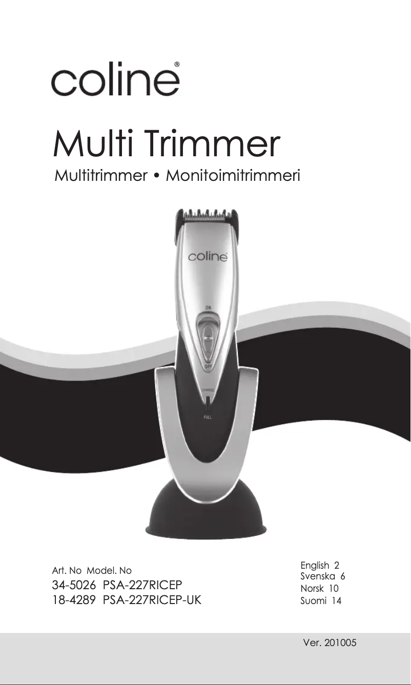 Página 1 del manual Manual de usuario Coline PSA-227RICEP