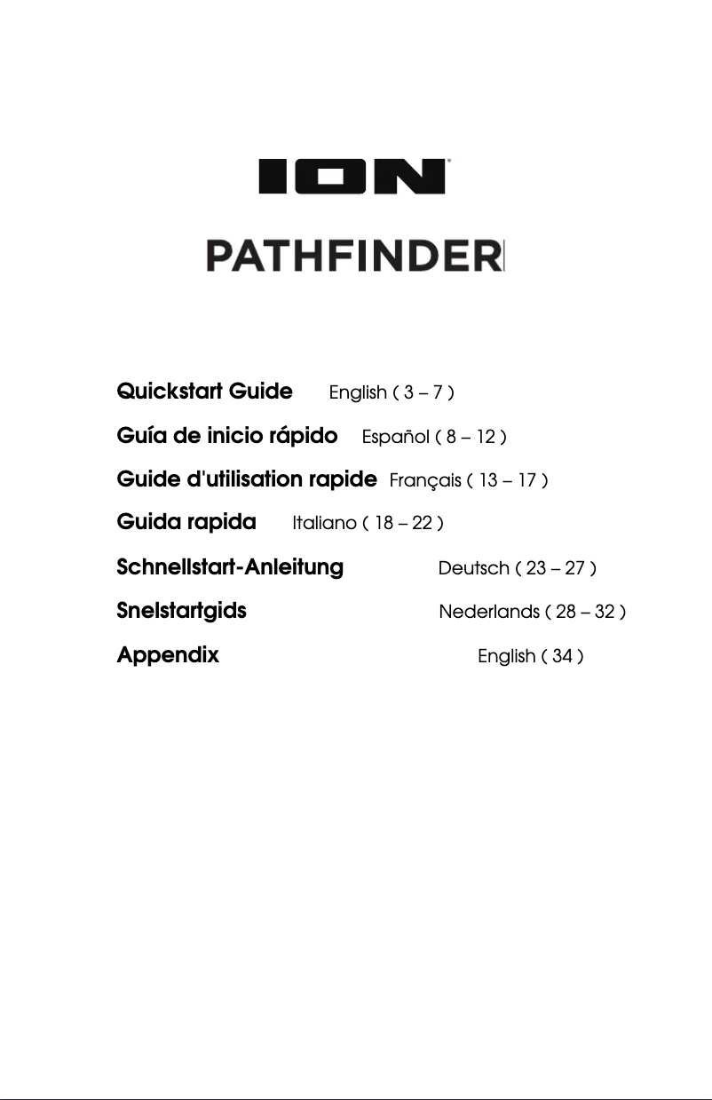 Página 1 del manual Manual de usuario ION Pathfinder