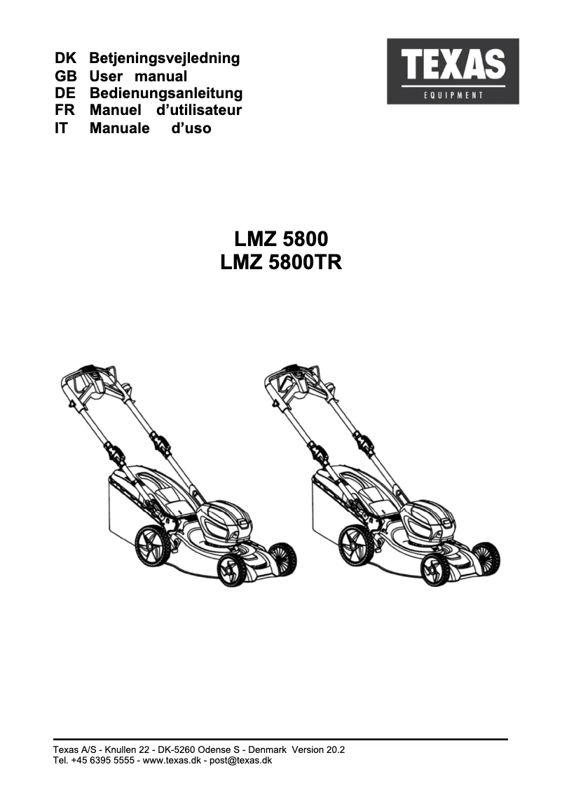 Imagen de la primera página del manual del dispositivo LMZ 5800