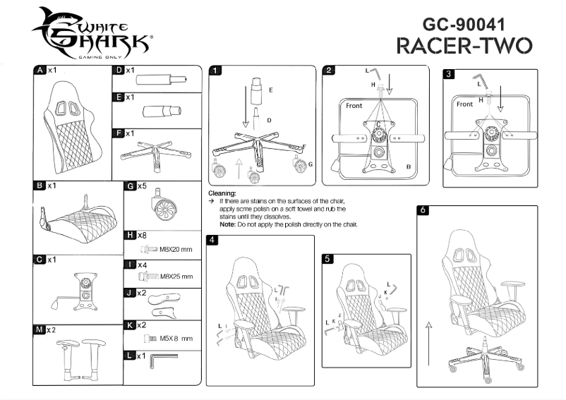 Página nº 1 - Manual de usuario White Shark Racer-Two