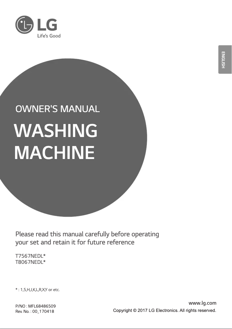 Imagen de la primera página del manual del dispositivo T7567NEDLH