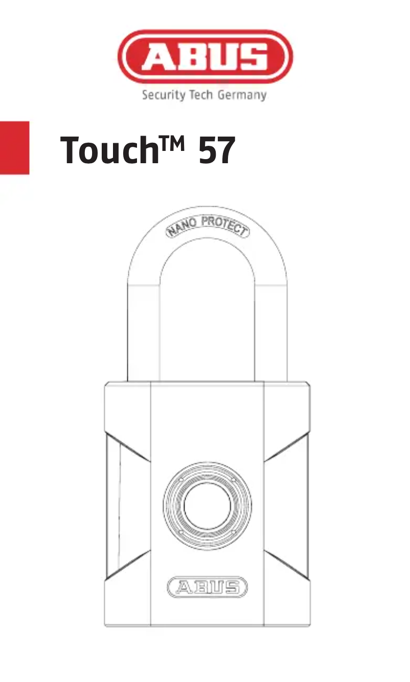Imagen de la primera página del manual del dispositivo Touch 57