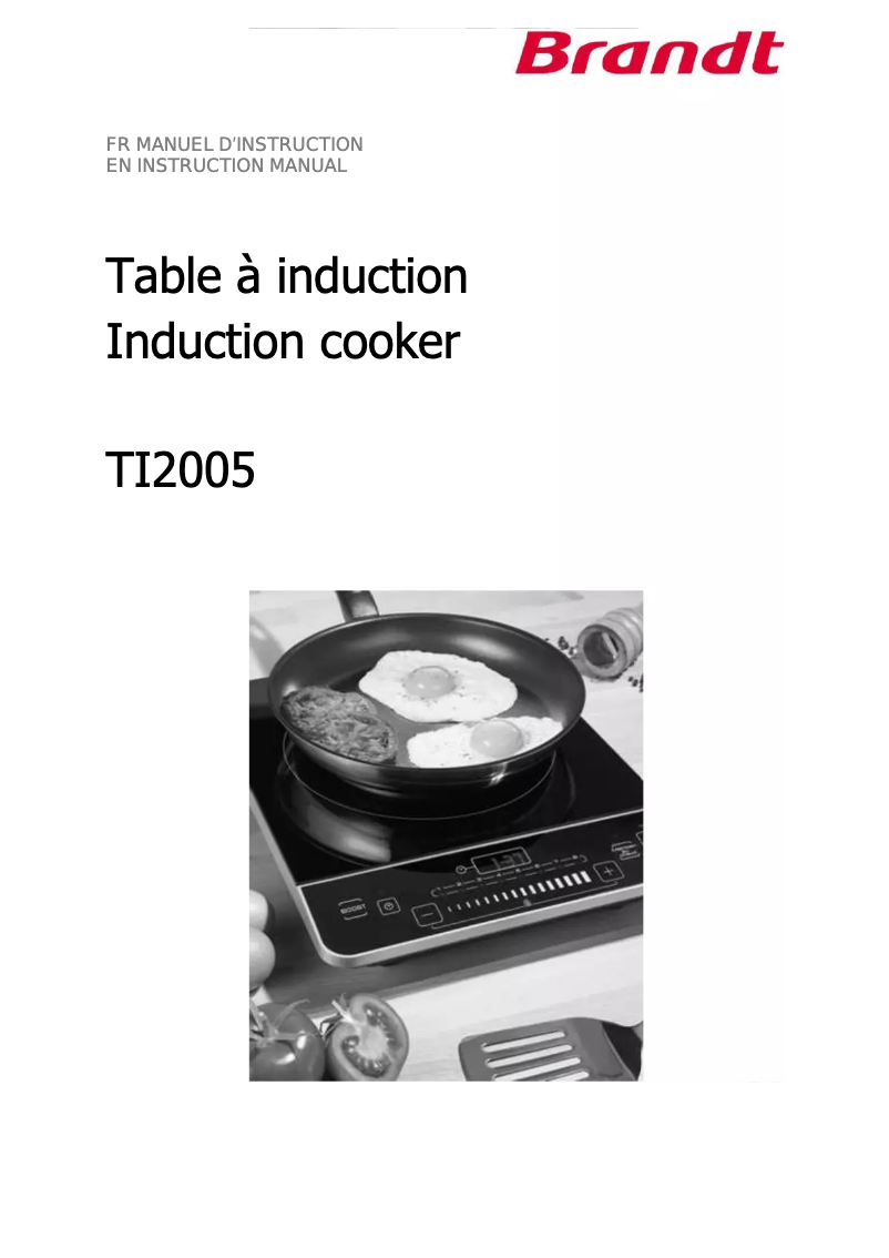 Página 1 del manual Manual de usuario Brandt TI2005