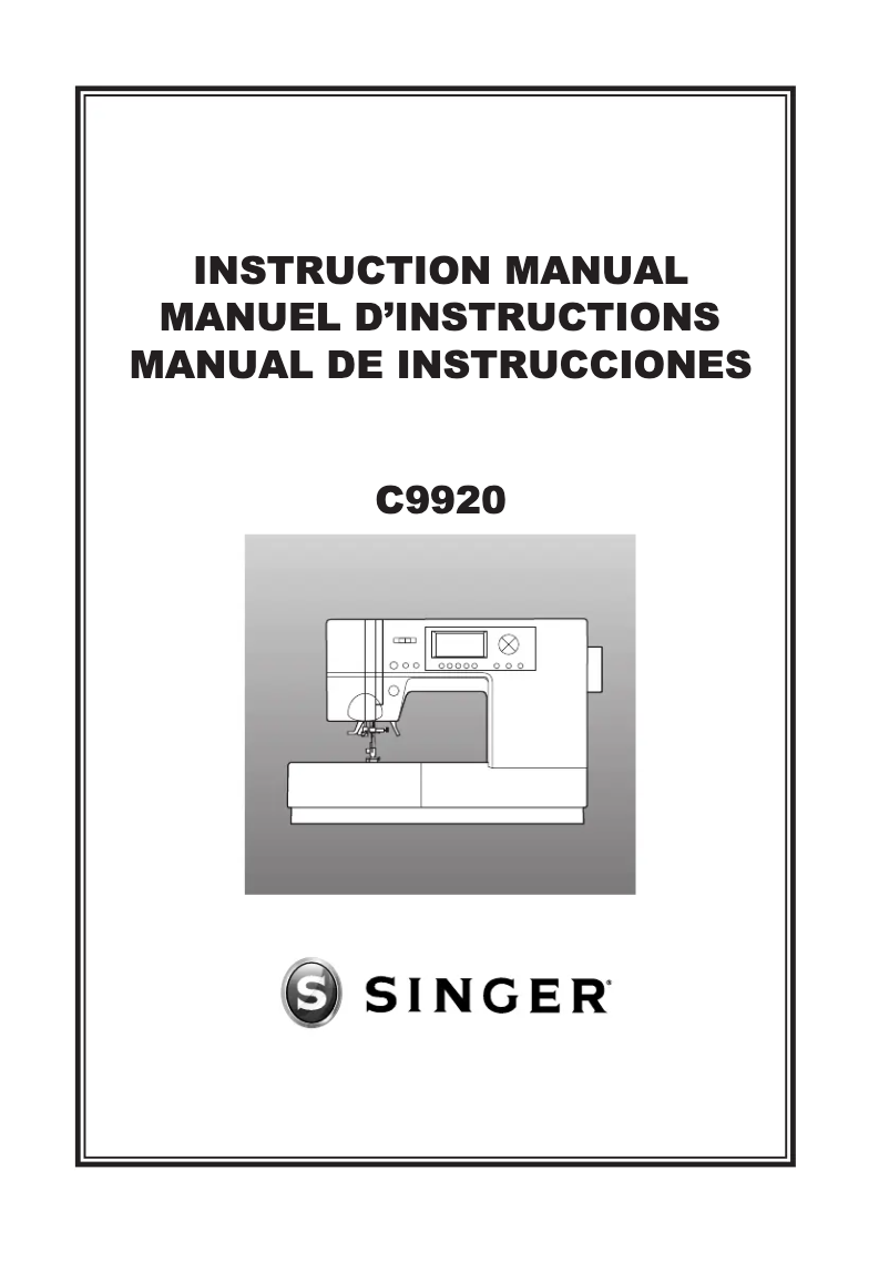 Página 1 del manual Manual de usuario Singer C9920
