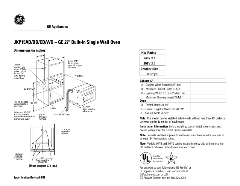 Imagen de la primera página del manual del dispositivo JKP15CDCC